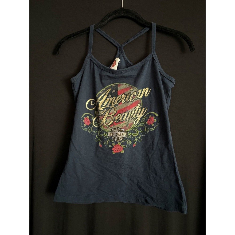 Wome's Black New Orleans Harley Davidson Racerback Tank Top Size S